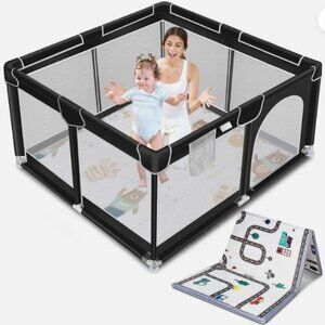 Baby Playpen for Babies and Toddlers with Mat, Playpen 50×50X27